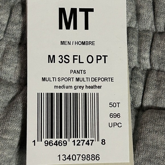 Adidas Men's Fleece 3-Stripe Sweatpants Size MT (30X32) Gray-White Straight Leg - Picture 6 of 8
